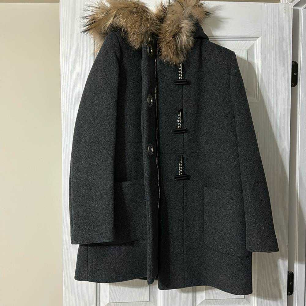 Sandro Wool and Fur jacket